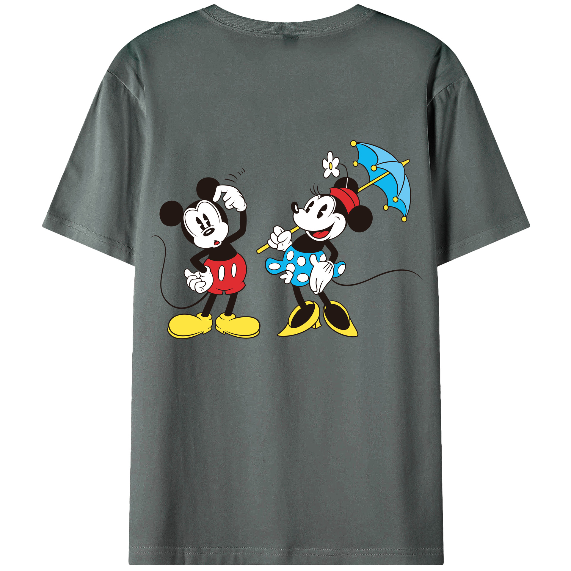 （画像用） ミッキーマウス Mickey Mouse 綿100％半袖Tシャツ（背面プリント）
